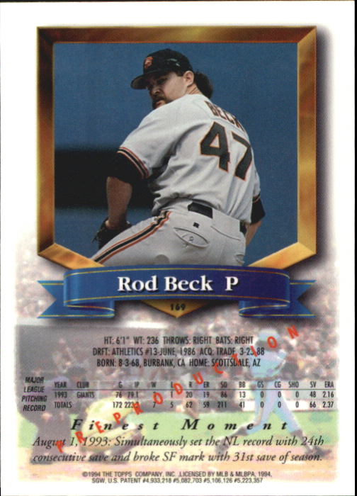 1994 Finest Baseball - Picture 305 of 311