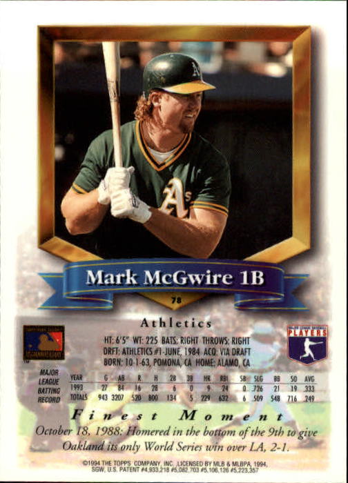 1994 Finest Baseball - Picture 69 of 311