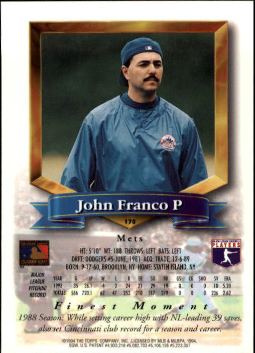 1994 Finest Baseball - Picture 159 of 311