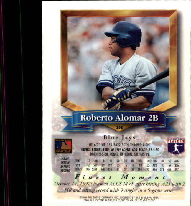 1994 Finest Baseball - Picture 207 of 311