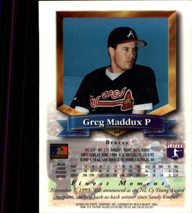 1994 Finest Baseball - Picture 211 of 311