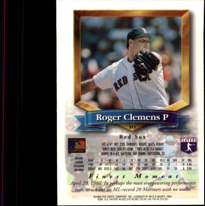 1994 Finest Baseball - Picture 223 of 311