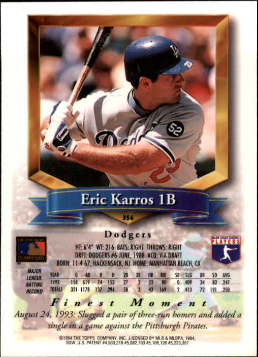 1994 Finest Baseball - Picture 267 of 311