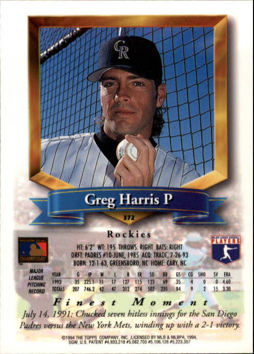 1994 Finest Baseball - Picture 275 of 311