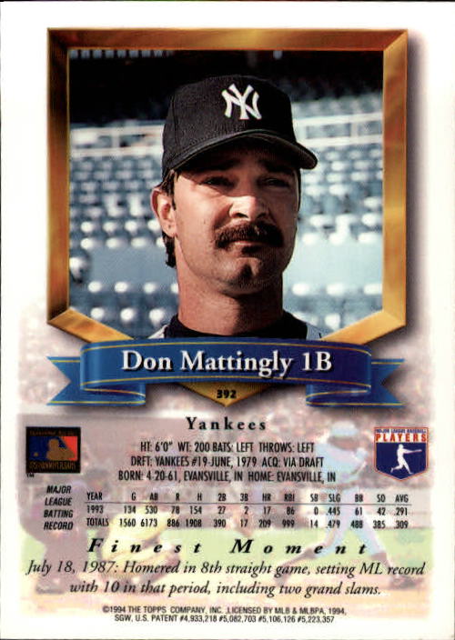1994 Finest Baseball - Picture 279 of 311
