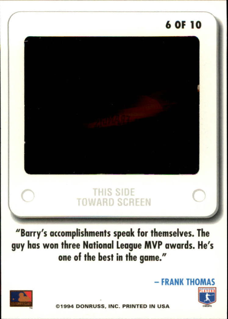Tarjetas insertadas Leaf Baseball 1994 "Slideshow" - Imagen 8 de 12
