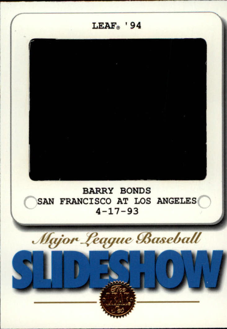 Tarjetas insertadas Leaf Baseball 1994 "Slideshow" - Imagen 7 de 12