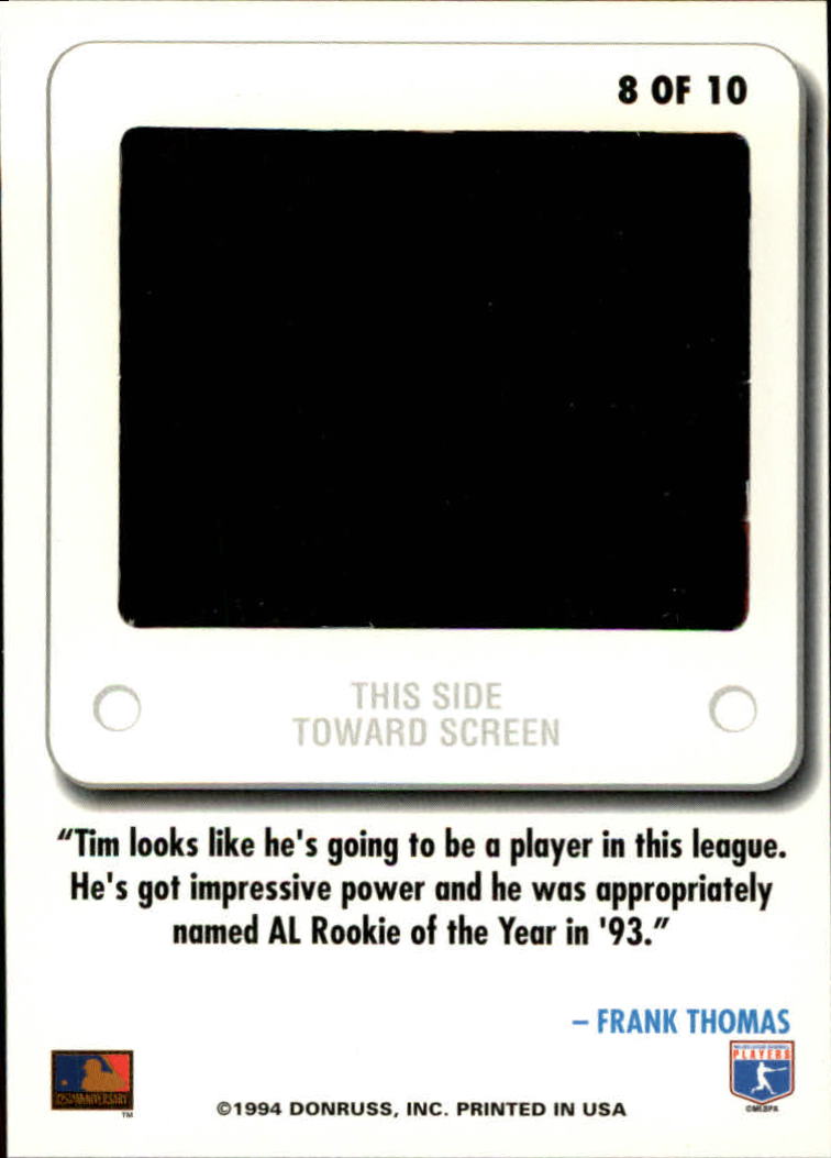 Tarjetas insertadas Leaf Baseball 1994 "Slideshow" - Imagen 10 de 12