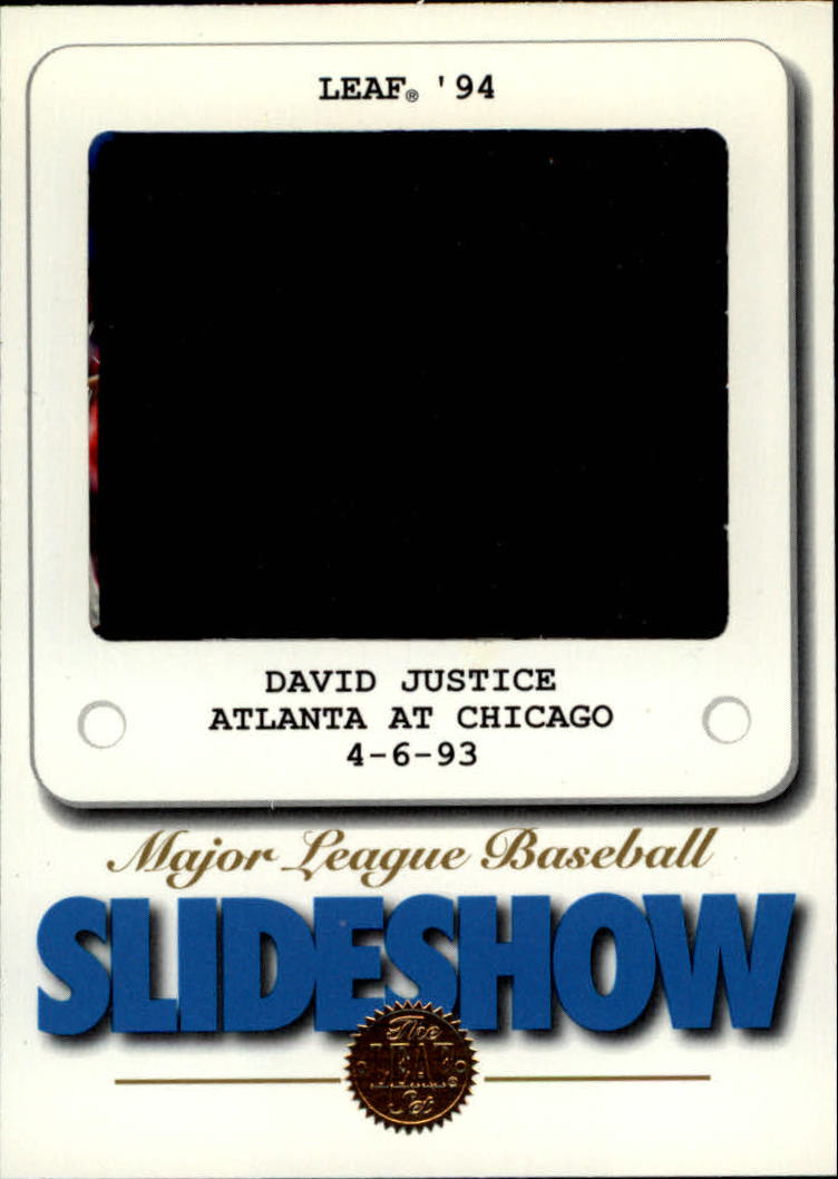 Tarjetas insertadas Leaf Baseball 1994 "Slideshow" - Imagen 11 de 12