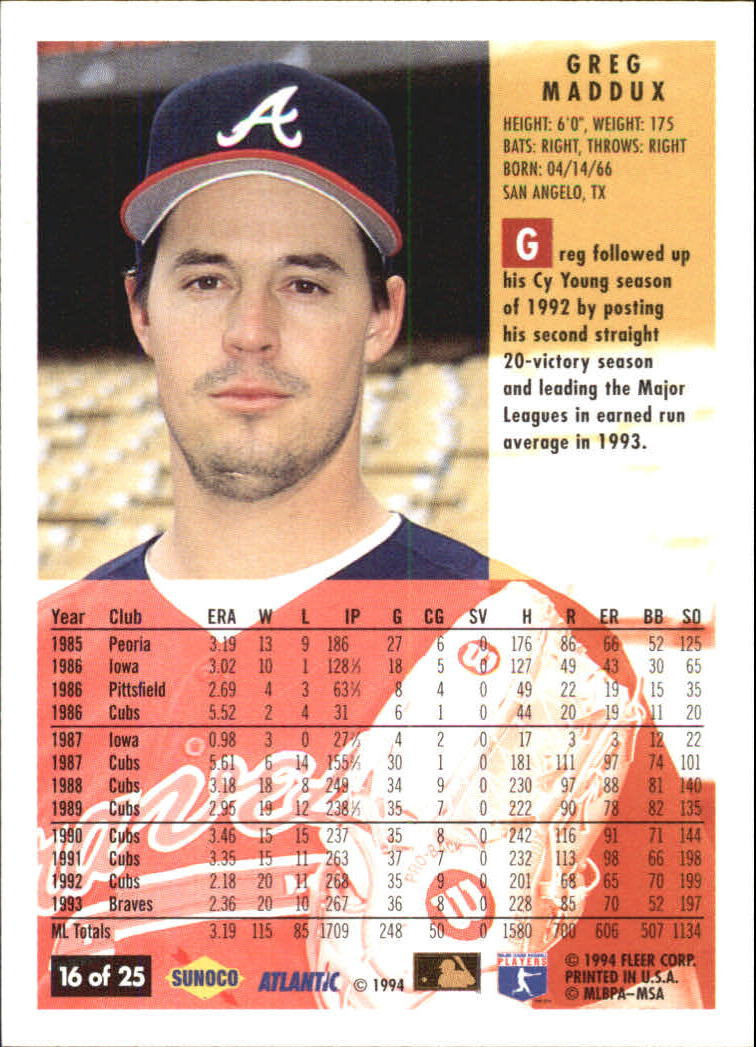 Asst Greg Maddux Baseball Card Lot (Pick Cards From List) | eBay