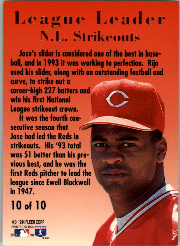 1994 Ultra (Fleer) Baseball "Insert" Cards - Picture 136 of 177