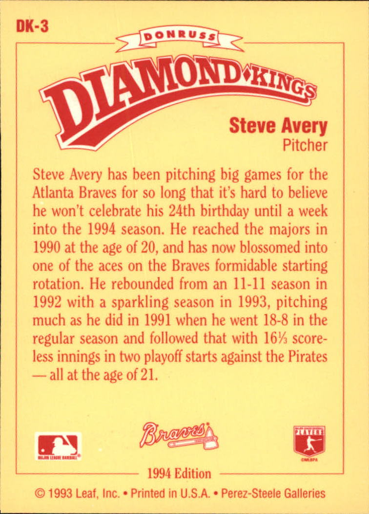 1994 Donruss Baseball "Diamond Kings" Insert Cards - Picture 5 of 22