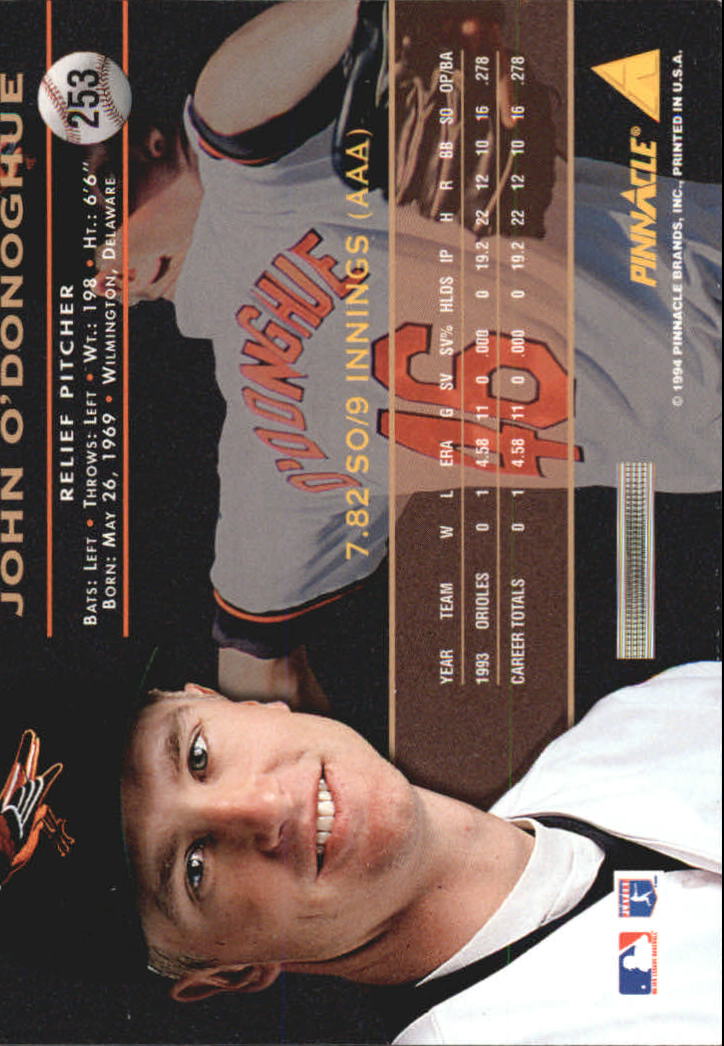 1994 Pinnacle Baseball Card Pick 251-500 - Picture 7 of 498