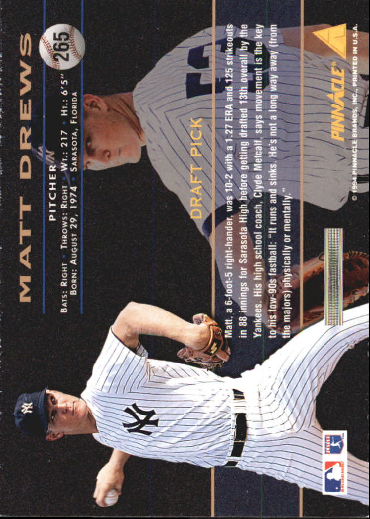 1994 Pinnacle Baseball Card Pick 251-500 - Picture 31 of 498