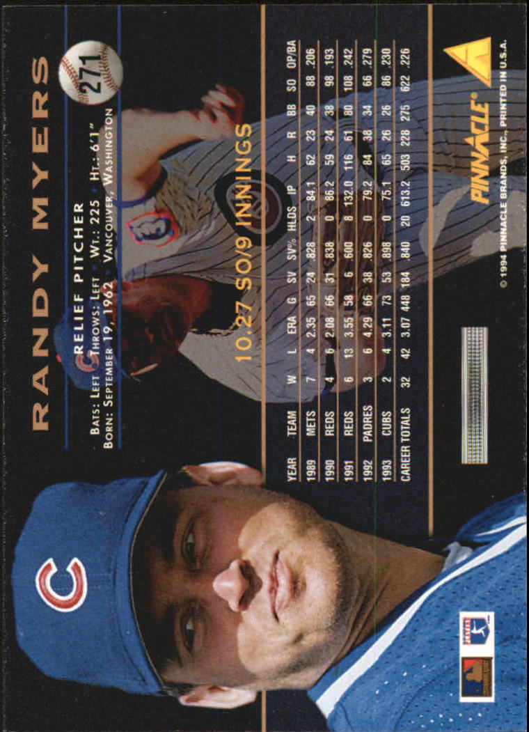 1994 Pinnacle Baseball Card Pick 251-500 - Picture 42 of 498