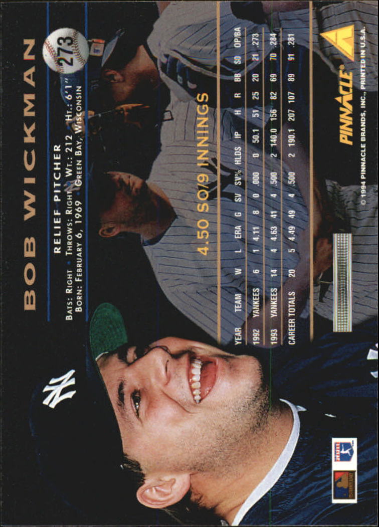 1994 Pinnacle Baseball Card Pick 251-500 - Picture 46 of 498