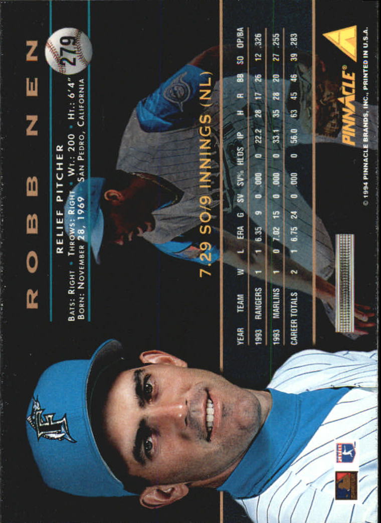 1994 Pinnacle Baseball Card Pick 251-500 - Picture 58 of 498