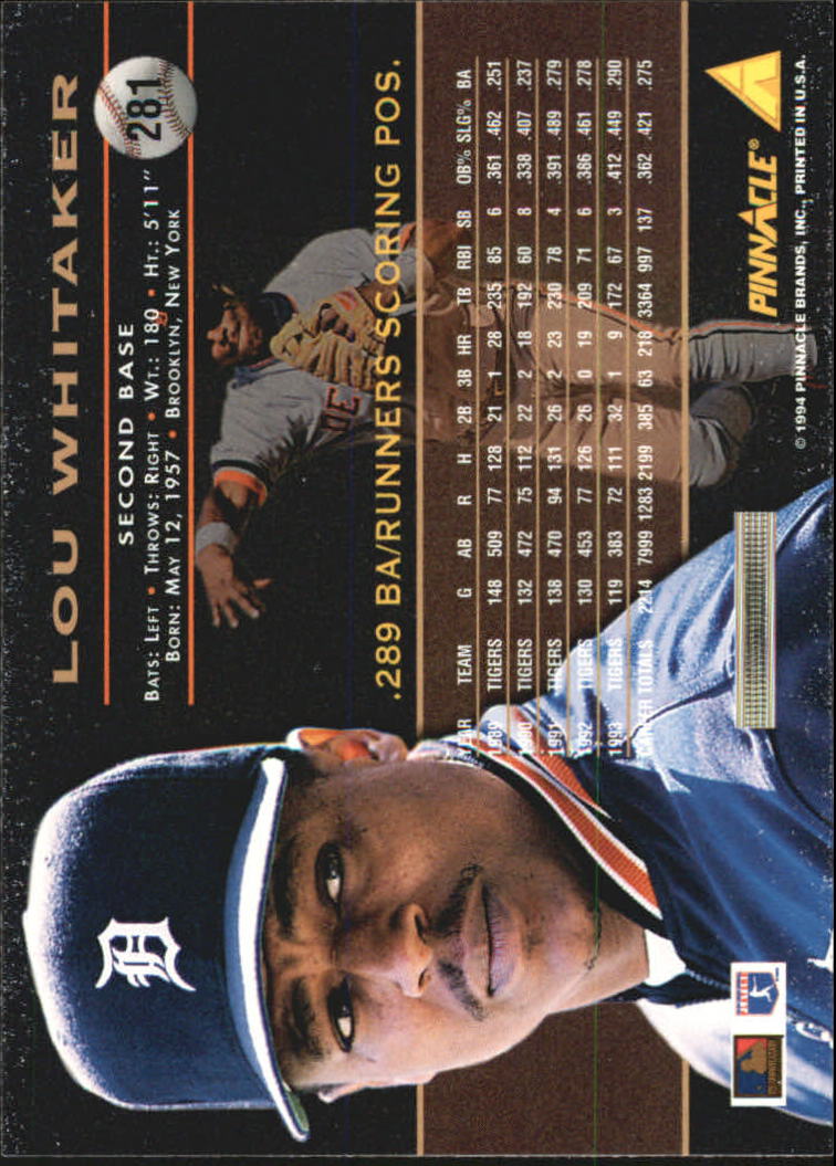 1994 Pinnacle Baseball Card Pick 251-500 - Picture 62 of 498
