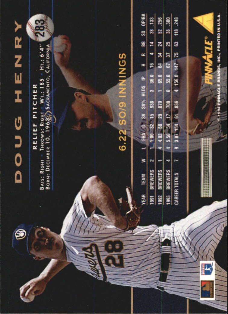 1994 Pinnacle Baseball Card Pick 251-500 - Picture 66 of 498