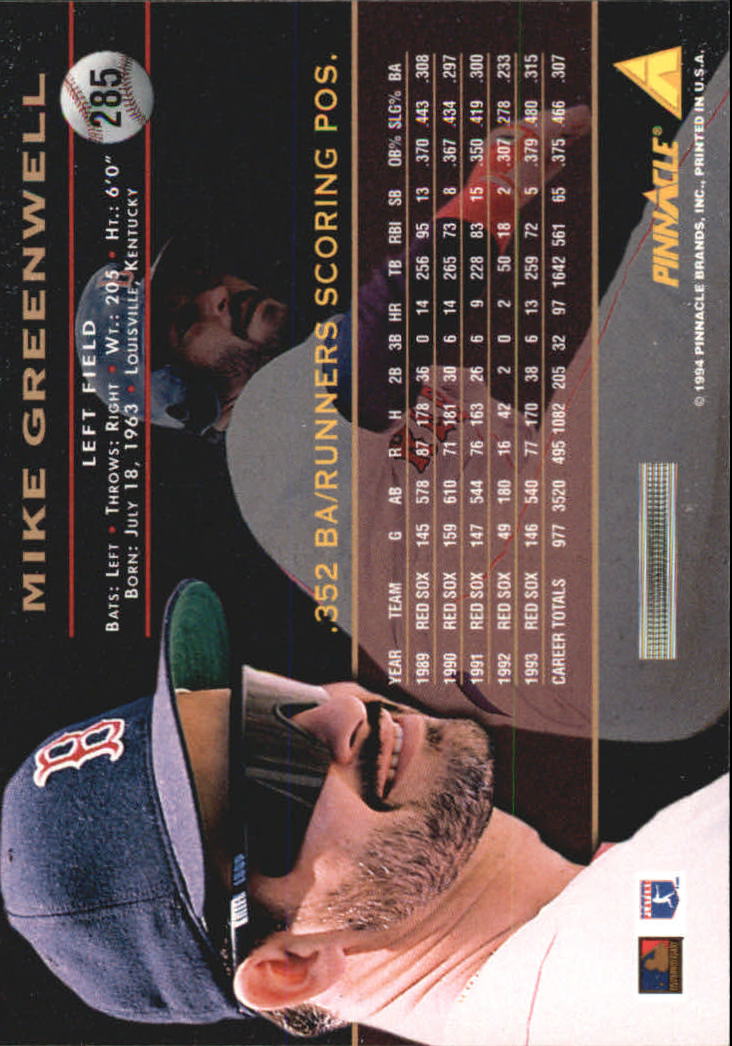 1994 Pinnacle Baseball Card Pick 251-500 - Picture 70 of 498