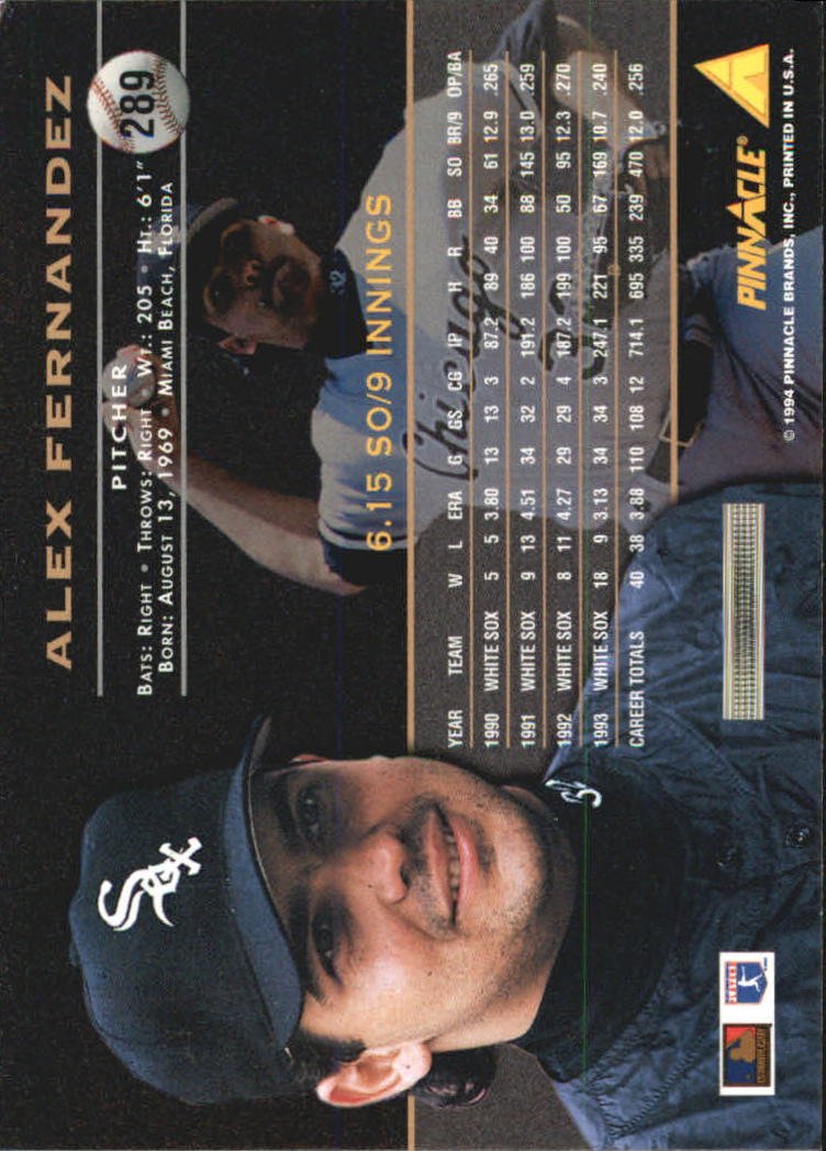1994 Pinnacle Baseball Card Pick 251-500 - Picture 78 of 498