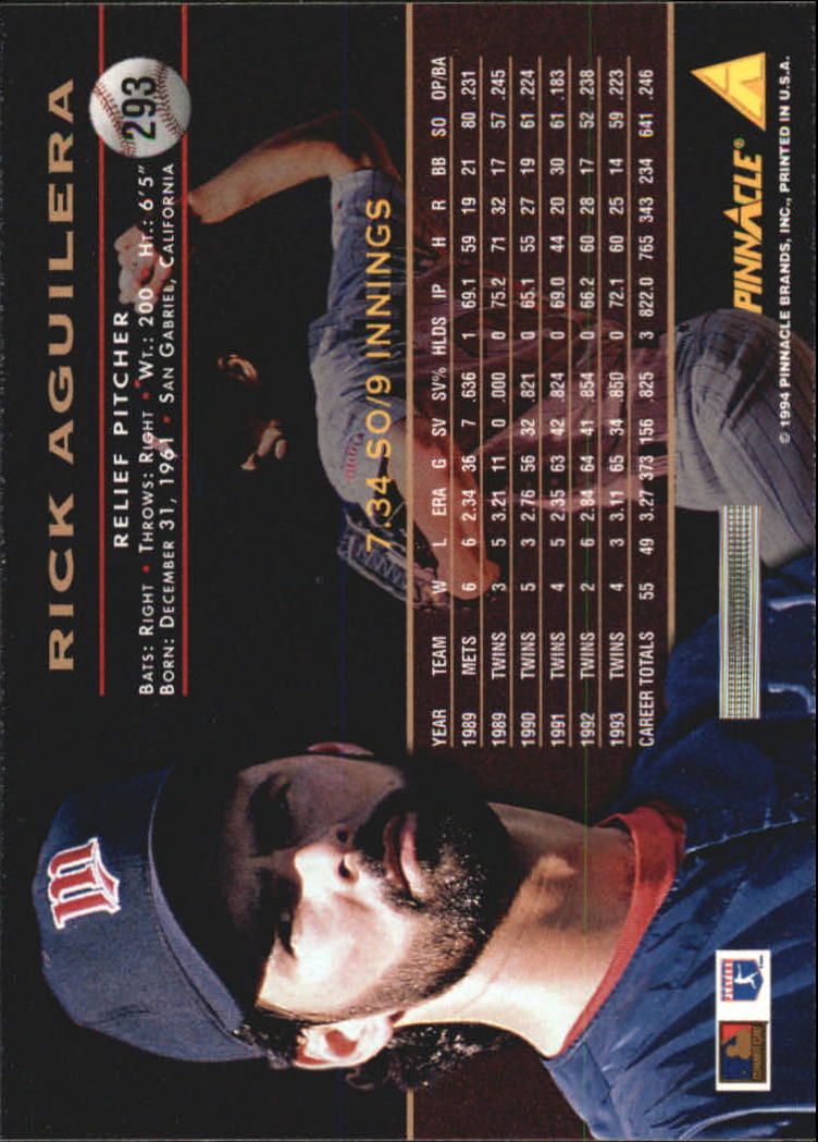 1994 Pinnacle Baseball Card Pick 251-500 - Picture 86 of 498
