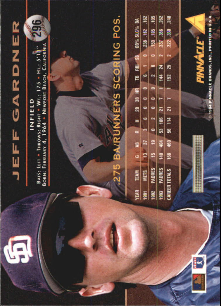 1994 Pinnacle Baseball Card Pick 251-500 - Picture 92 of 498