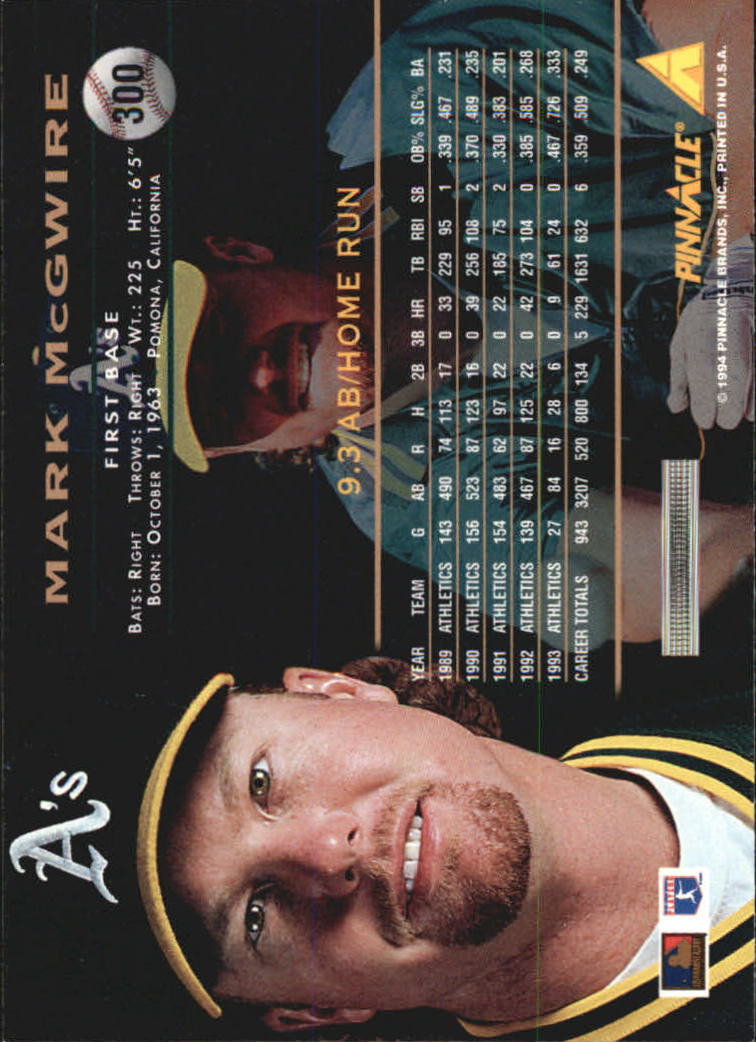 1994 Pinnacle Baseball Card Pick 251-500 - Picture 100 of 498