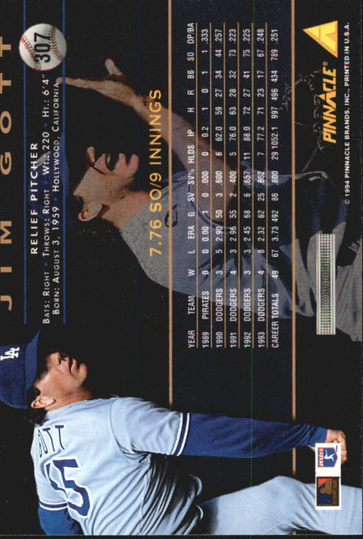 1994 Pinnacle Baseball Card Pick 251-500 - Picture 114 of 498