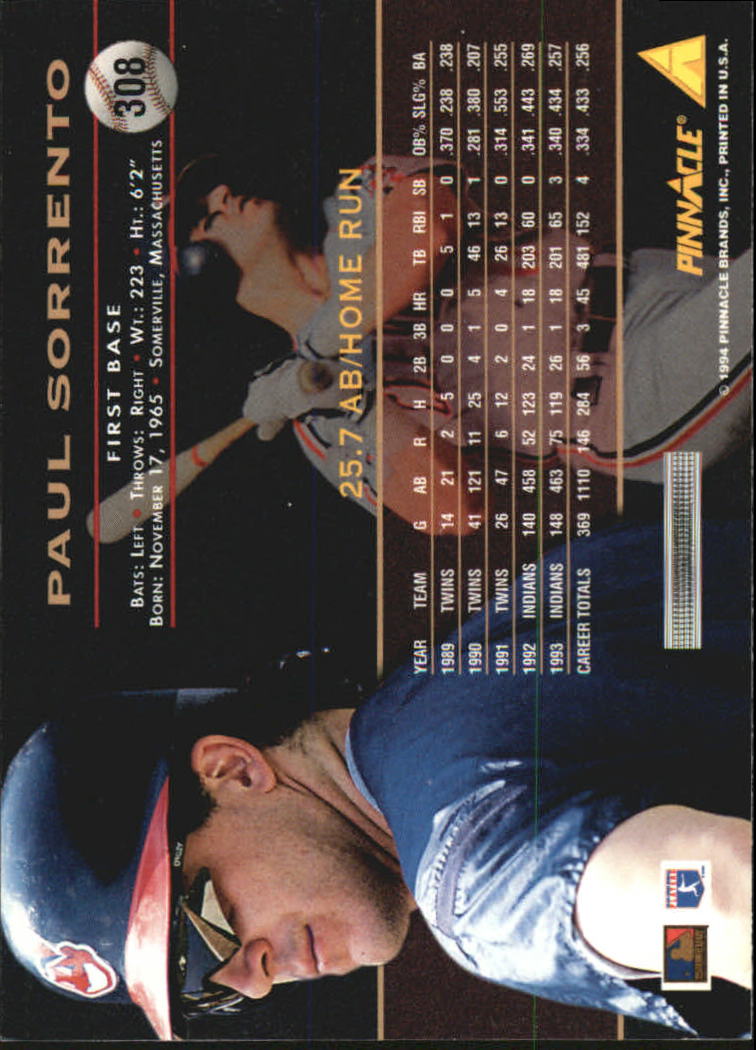 1994 Pinnacle Baseball Card Pick 251-500 - Picture 116 of 498
