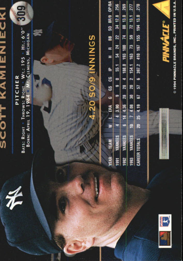 1994 Pinnacle Baseball Card Pick 251-500 - Picture 118 of 498