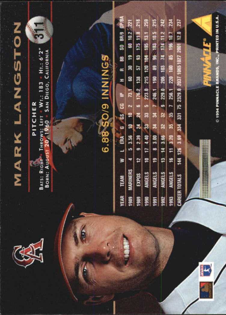 1994 Pinnacle Baseball Card Pick 251-500 - Picture 122 of 498