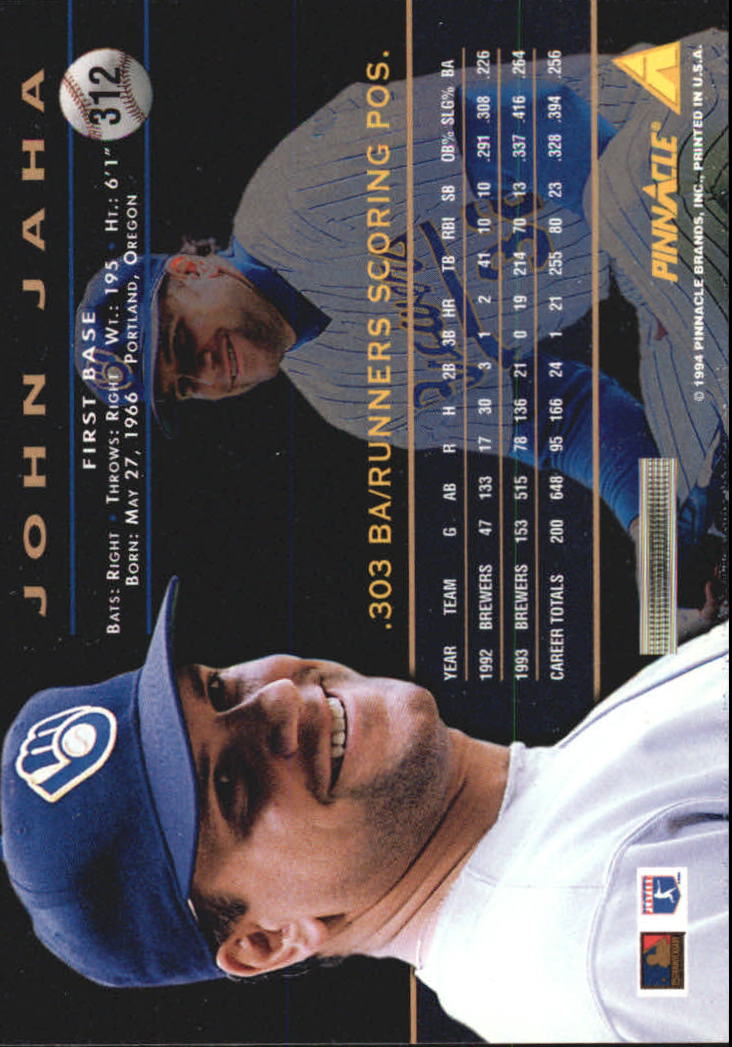 1994 Pinnacle Baseball Card Pick 251-500 - Picture 124 of 498