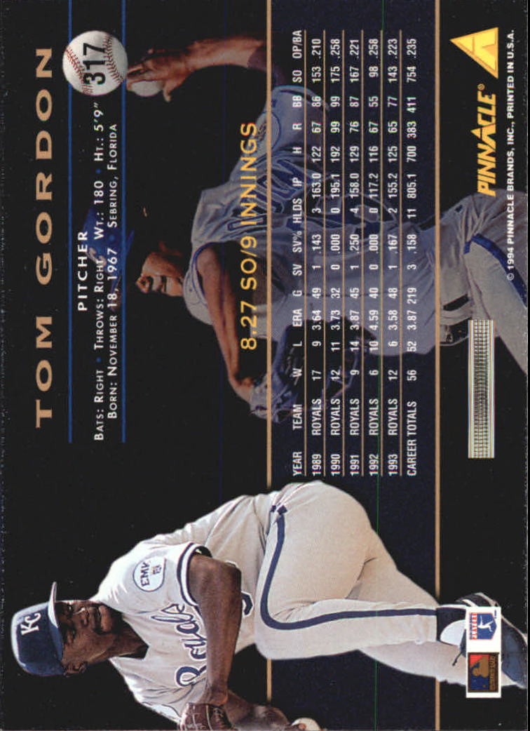 1994 Pinnacle Baseball Card Pick 251-500 - Picture 134 of 498