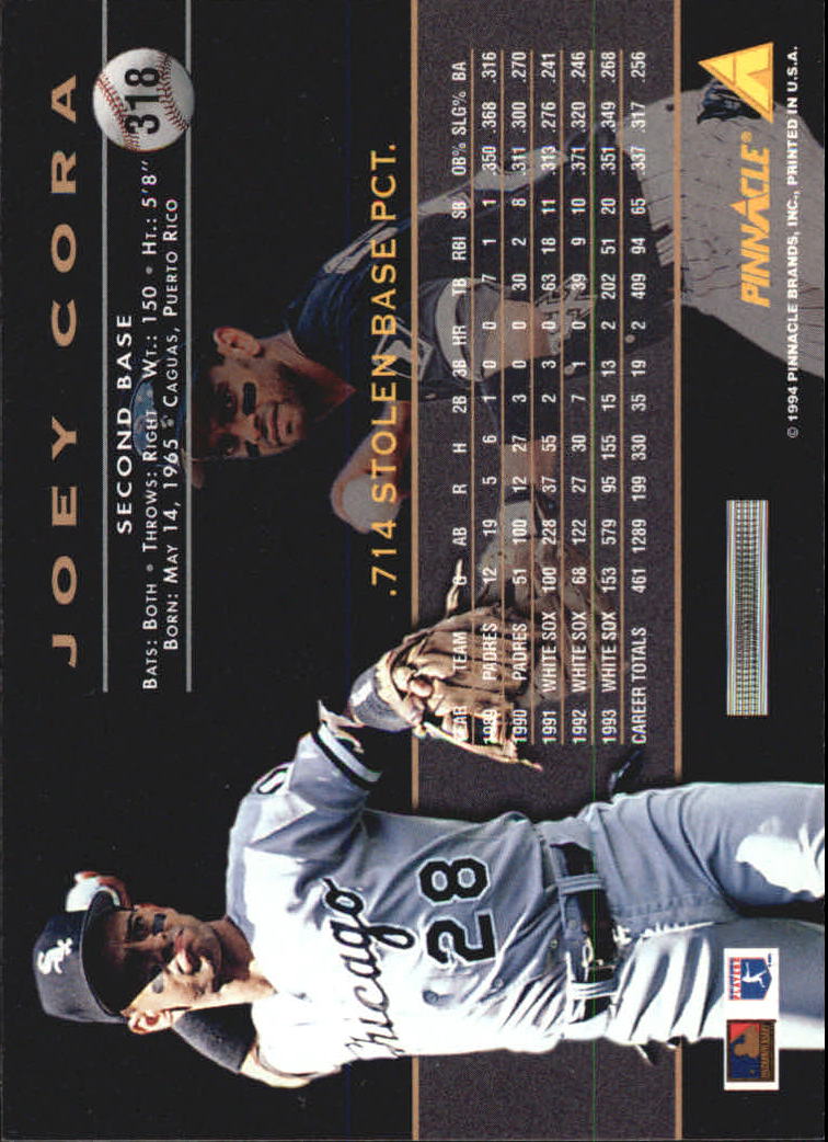 1994 Pinnacle Baseball Card Pick 251-500 - Picture 136 of 498