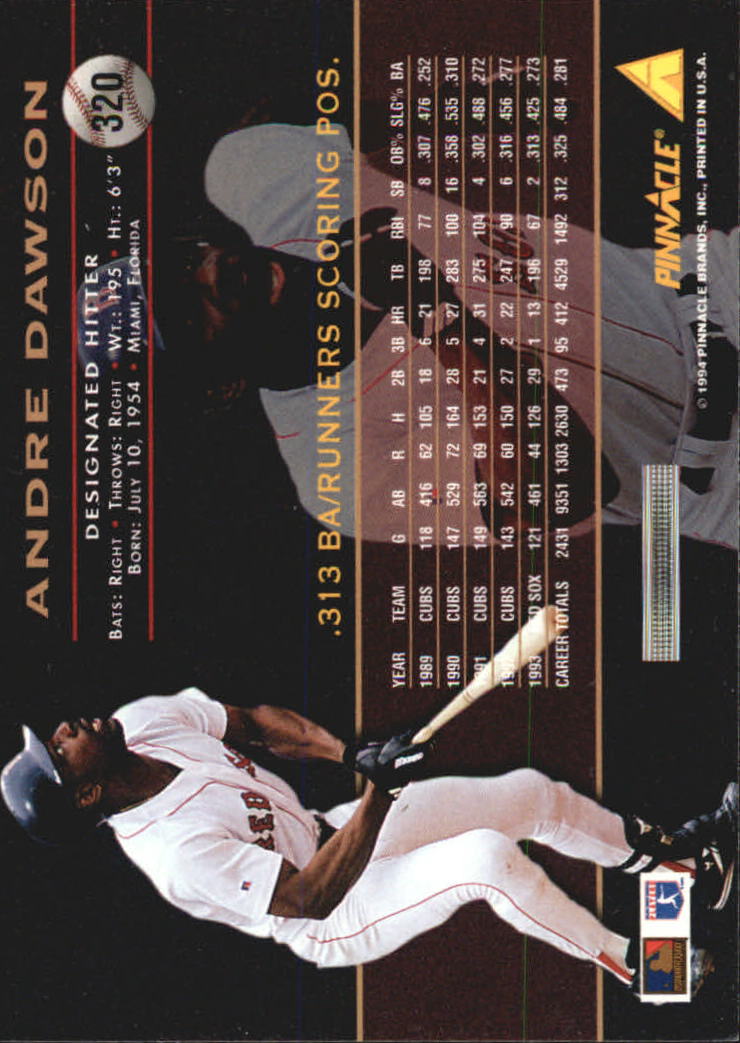 1994 Pinnacle Baseball Card Pick 251-500 - Picture 140 of 498