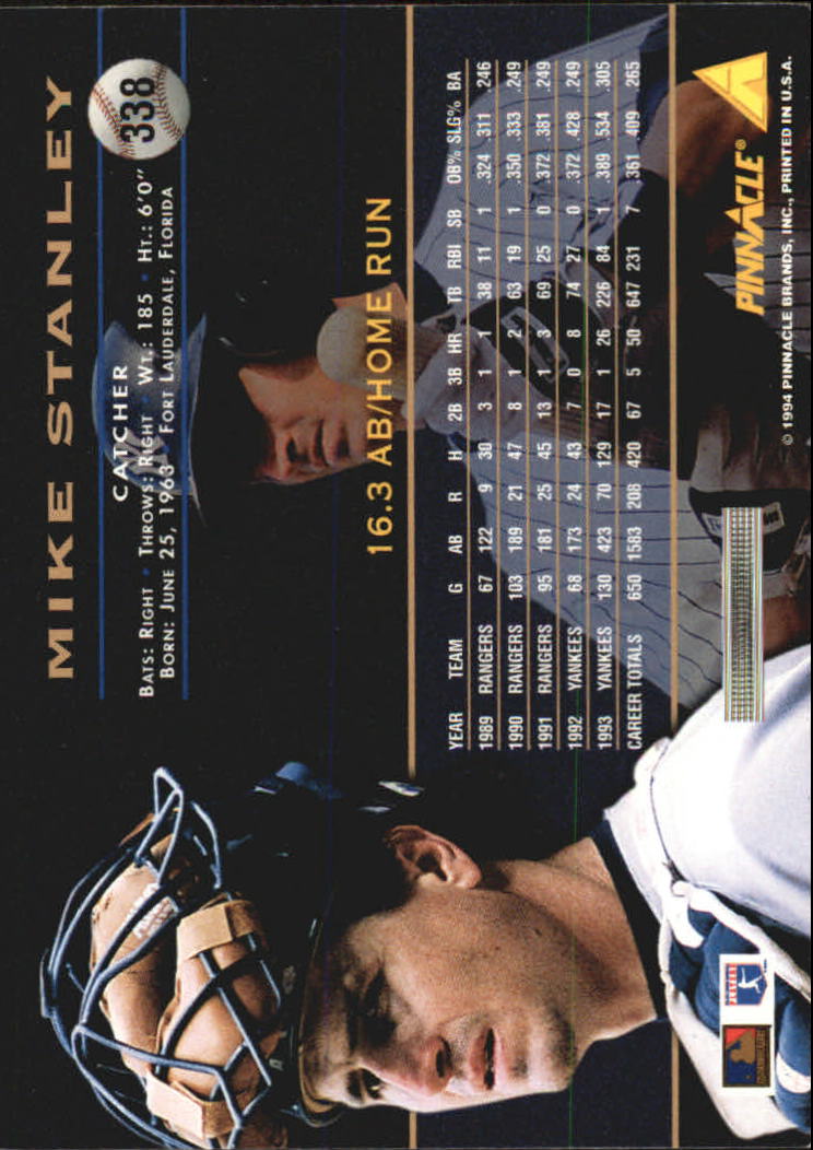 1994 Pinnacle Baseball Card Pick 251-500 - Picture 176 of 498