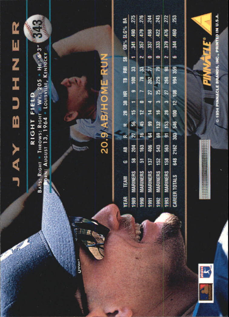 1994 Pinnacle Baseball Card Pick 251-500 - Picture 186 of 498