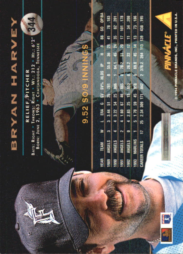 1994 Pinnacle Baseball Card Pick 251-500 - Picture 188 of 498