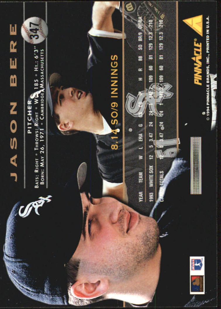 1994 Pinnacle Baseball Card Pick 251-500 - Picture 194 of 498