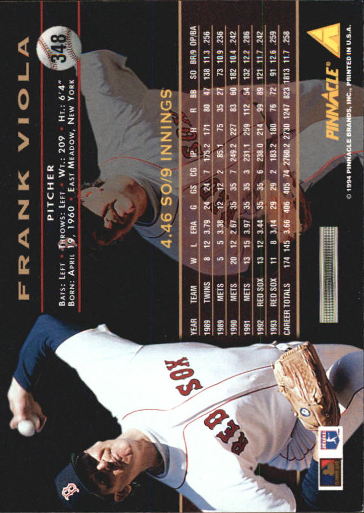 1994 Pinnacle Baseball Card Pick 251-500 - Picture 196 of 498