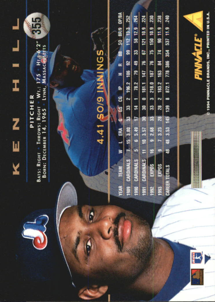 1994 Pinnacle Baseball Card Pick 251-500 - Picture 210 of 498