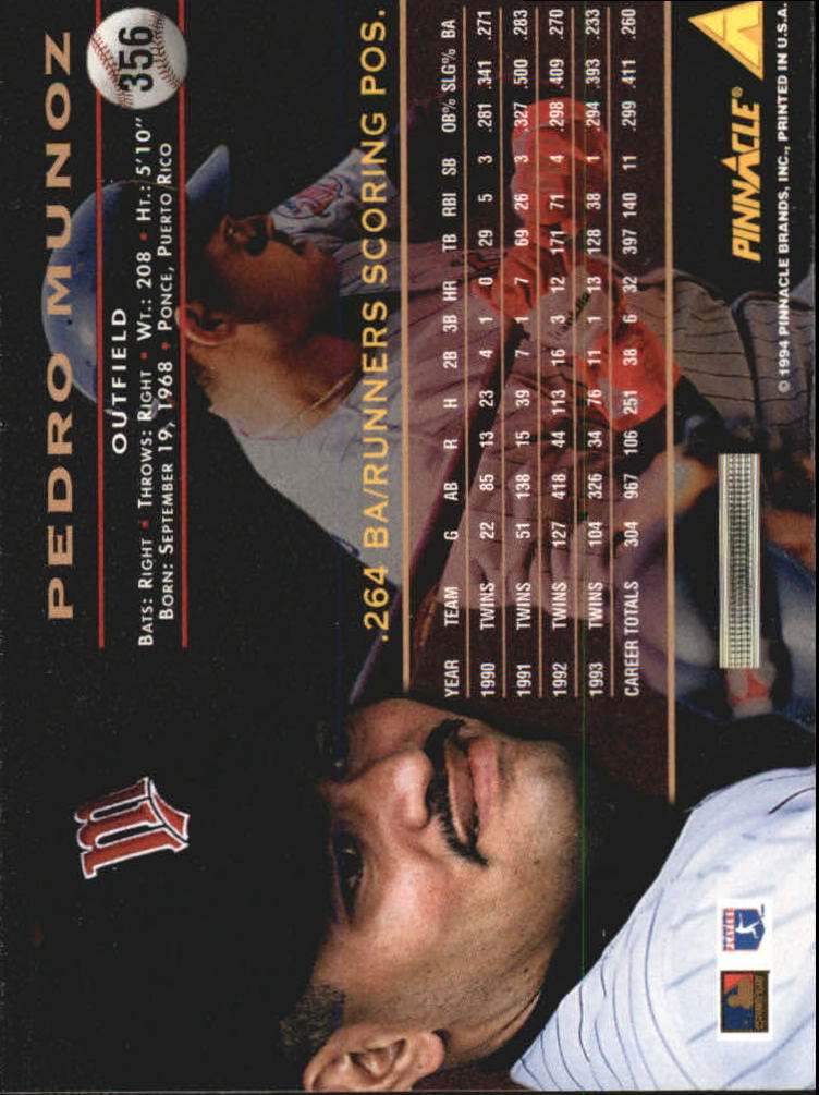 1994 Pinnacle Baseball Card Pick 251-500 - Picture 212 of 498