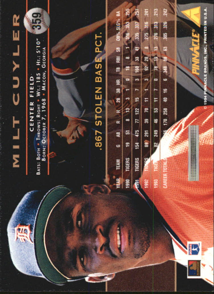 1994 Pinnacle Baseball Card Pick 251-500 - Picture 218 of 498
