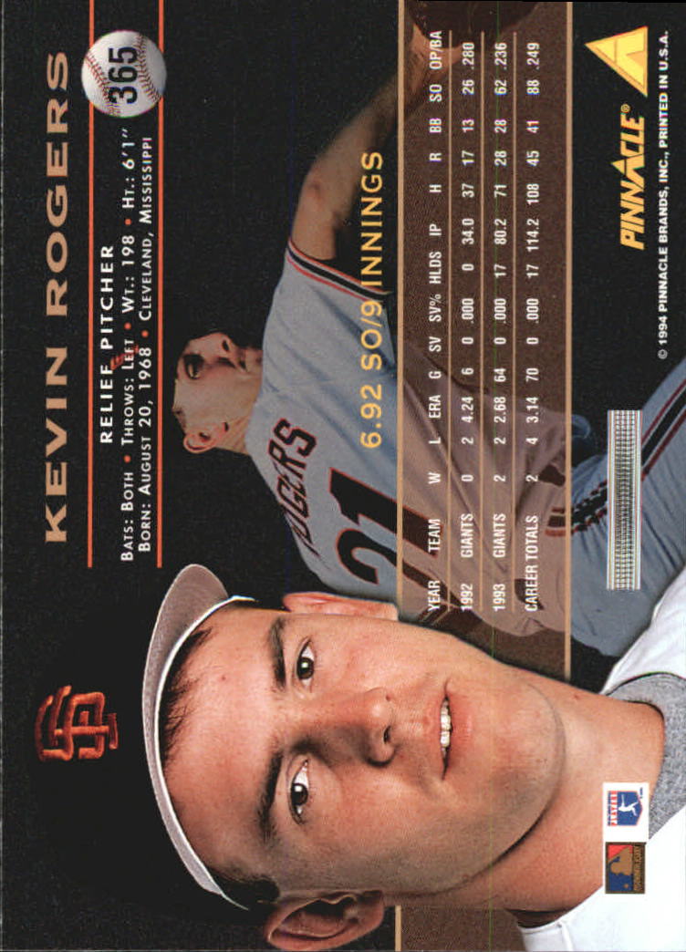 1994 Pinnacle Baseball Card Pick 251-500 - Picture 230 of 498