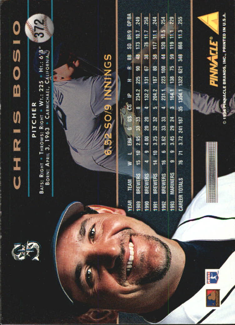 1994 Pinnacle Baseball Card Pick 251-500 - Picture 244 of 498