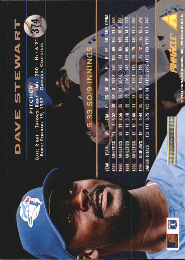 1994 Pinnacle Baseball Card Pick 251-500 - Picture 248 of 498