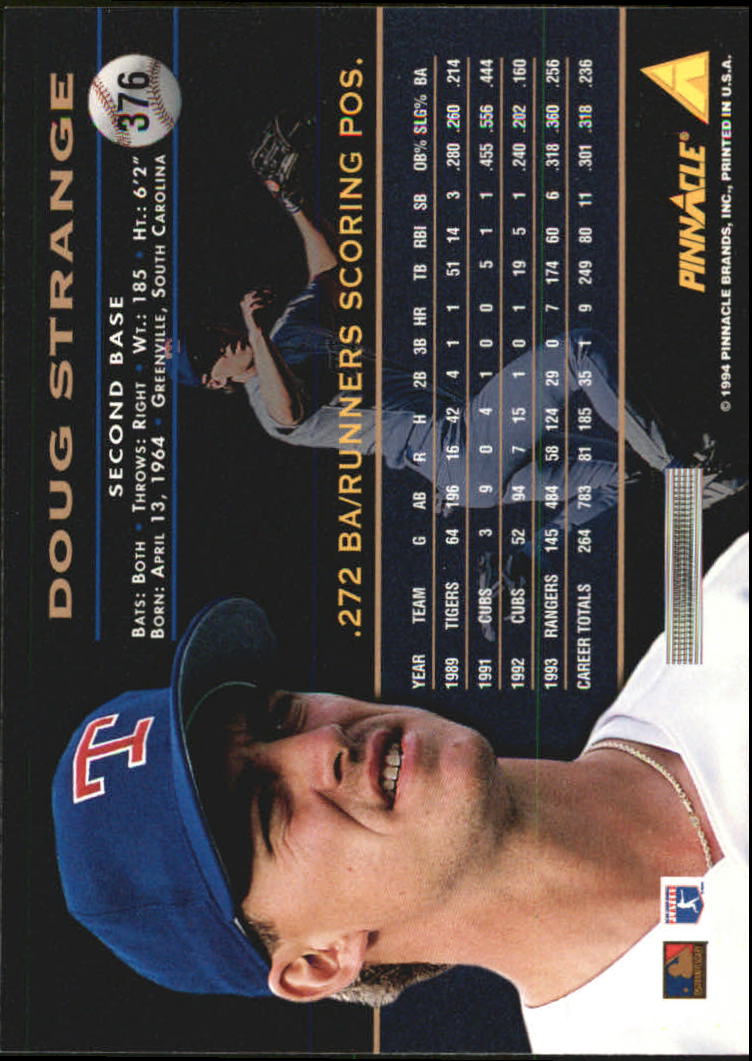 1994 Pinnacle Baseball Card Pick 251-500 - Picture 252 of 498