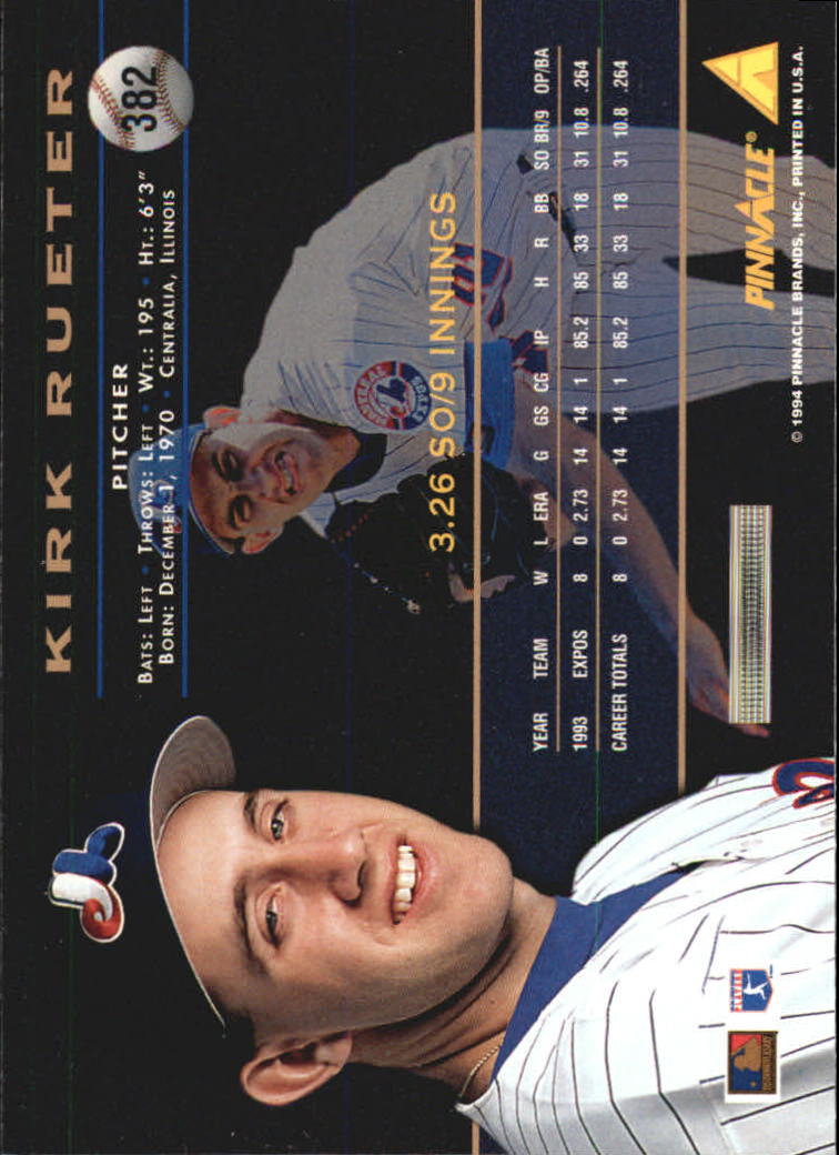 1994 Pinnacle Baseball Card Pick 251-500 - Picture 264 of 498