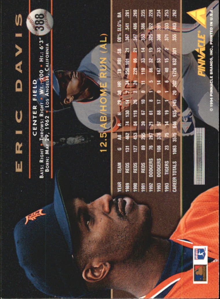 1994 Pinnacle Baseball Card Pick 251-500 - Picture 276 of 498